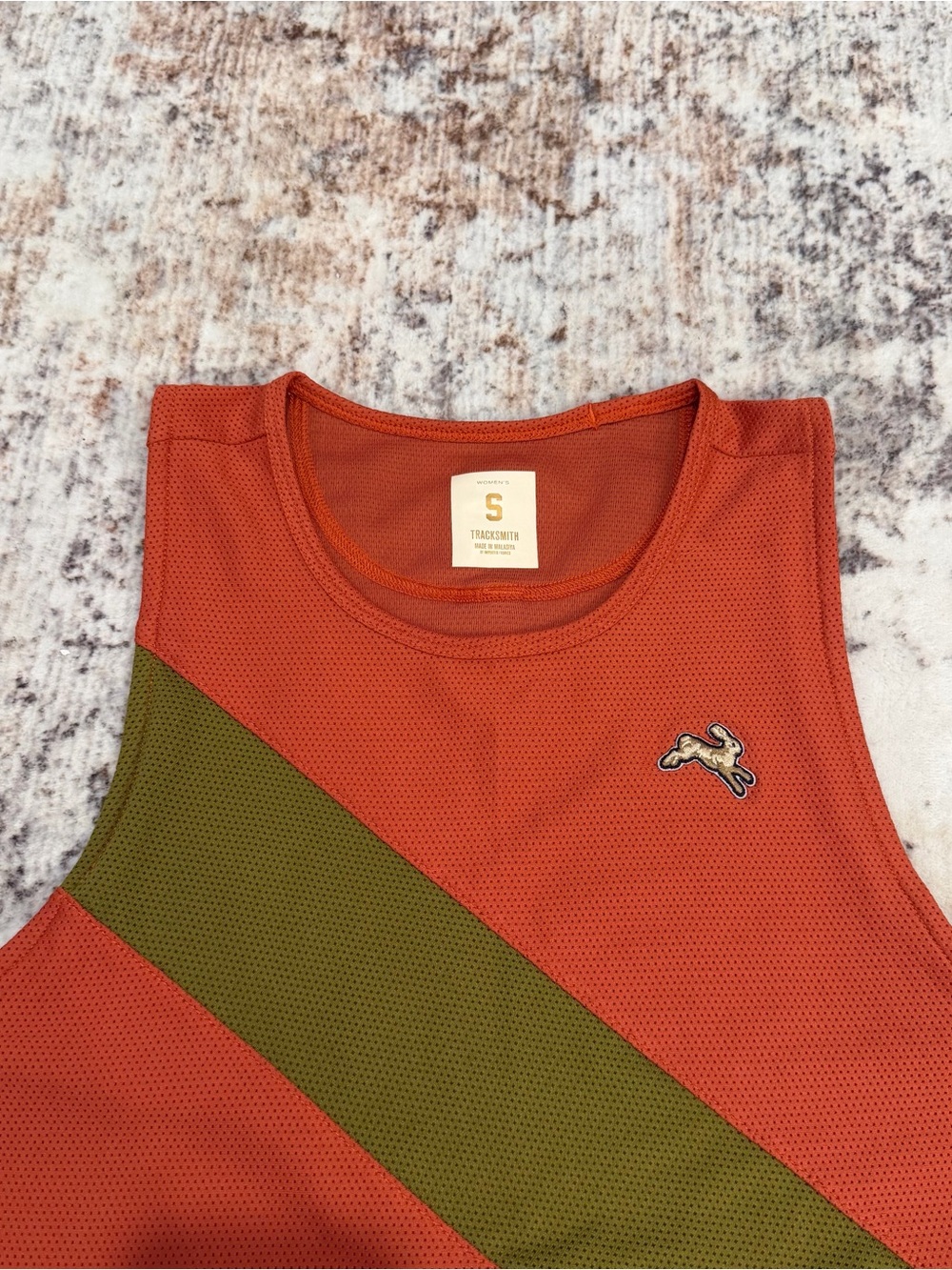 Tracksmith, Running Tank Top and Shorts Set, Orange | Women’s Small - Picture 3 of 13